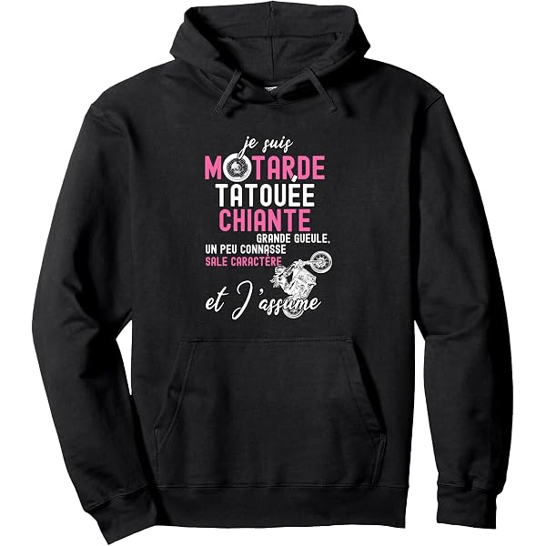 Maman Motarde - Maillot Motard Sweat à Capuche Femme - Cadeau Fête Des Mères Moto