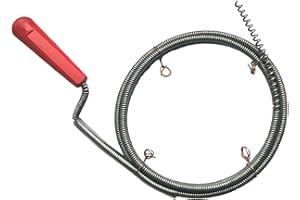 ROKA STORE Rohrreinigungsspirale Ø 6mm x 1,5m mit Bohrspitze, extra dünne Abflussspirale