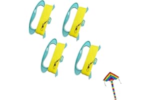 QIUMING Drachenschnur Drachenrolle 100m Schnurdrachen Kites Seilwinde für Drachen Kite String with Kite Handle Drachenschnur Spule Kit für Familien- und Team-Outdoor-Aktivitäten