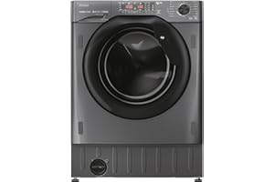 Haier HWDQ90B416FWBRUK 9/5kg Integrated Washer Dryer, D/A Rated, Graphite & Black