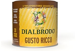 DIALBRODO Gusto Ricco, Insaporitore Granulare con Carne di Manzo e Olio Extravergine di Oliva, Barattolo da 135 gr