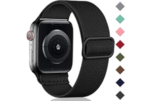 Oielai Solo Loop Straps Compatible with Apple Watch Strap 38mm 40mm 41mm 42mm 44mm 45mm 46mm 49mm, Adjustable Stretch Nylon Sport Band for iWatch Series 11 10 9 8 7 6 5 4 3 2 1 SE Ultra