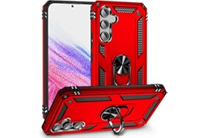 Fetrim Funda para Galaxy A54, Carcasa Shock Absorción de con Anillo de rotación Soporte para Samsung Galaxy A54 Rojo