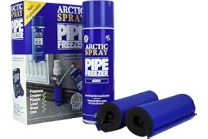 Arctic Hayes ‎ZEK2 Aero Disposable Pipe Freeze Kit with 2 Freezing Jackets for Plumbing Installation, Repair & Maintenance. Freezes Plastic & Metal Pipes (8-28mm Diameter), Blue