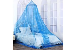 SOUTH TO EAST Toldo de cama con luces para niñas, mosquitera para cama individual y matrimonial, toldo ideal para cuna de bebé, cama infantil y colchón, fácil montaje para uso en exteriores e interiores