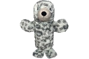 EcoBuddiez Hand Puppet - Foca del Puerto de Deluxebase. Marionetas de Peluche para niños. Eco-Friendly Animal Toy Puppet para Pretend Play y Regalos de los niños.