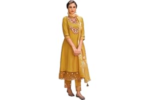 NITIMATTA Kurta Set für Frauen Indische Designer Gerade A-Linie Anarkali Kurti Set für Frauen Readymade