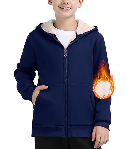 Valcatch Garçons Filles Velours Côtelé Veste Polaire Doublure