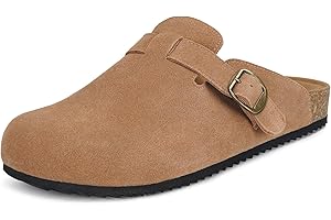 Intini Mules et Sabots Homme Femme Chaussons Pantoufles avec Cuir Fermé Semelles Chaussures de Jardin Confortable d'Intérieur Extérieur 36-48