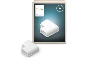 Hue Flux LED-ljusslinga hörnkontakt, 4-pack | Tillbehör, 90-gradig förlängning, flexibel inomhusbelysning, jämnt ljus, enkel