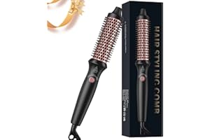 UKLISS Thermal Brush 3 in 1, Spazzola Termica per Capelli, 32mm Spazzola Riscaldata per Capelli, Spazzola Termica Rotonda, Spazzola Calda per Capelli 160-204 ℃, Spazzola Arricciacapelli Doppia Tensione