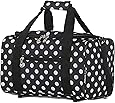 5 Cities Ryanair Sized Small Bag Cabin Luggage, Travel Duffle, 35 cm, 14L, Black Polka