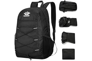 Cleminsta 25-35 Litri Zaino Trekking, Zaino Ultraleggero Pieghevole, Impermeabile Zaino Viaggio Uomo Donna Zaino Montagna con Strisce Riflettenti per Escursionismo, Campeggio, Ciclismo, Arrampicata