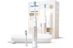 Philips Sonicare ExpertClean 7500 - brosse à dents électrique avec 1 tête de brosse G3 Premium Gum Care et 1 tête C3 Premium Plaque Defense, coffret de voyage, couleur blanche (modèle HX9691/02)