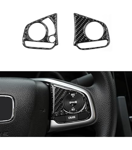 Gear Shifters For Honda Civic Carbon Fiber Black Gear Shift Knob Cover For 2016-2021 Honda Civic Sedan - Self-Adhesive Trim Automatic Shift Knob Cover 2016-2021 - Foto 8