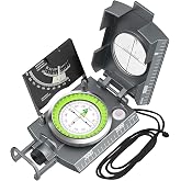 Proster Professional Compass with Clinometer Waterproof Military Compass with Carry Bag for Camping Hiking Hunting Outdoor Ac