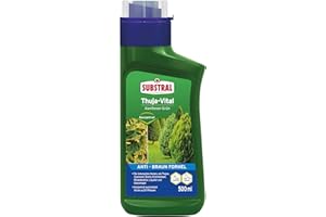 Substral Thuja Vital Special Fertiliser for Spraying and Watering for Thujen, Cypress, Boxy, Cherry Laurel etc. 500 ml, Green