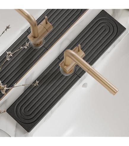 Siliconen Kraan Mat voor Keuken, Wastafel Splash Guard, Badkamer Kraan Water Catcher Mat, Gootsteen Afvoer Pad Achter Kraan, VENMATE Blijf Drogen Keuken Accessoires (2 STKS Siliconen Kraan Mat voor Keuken, Wastafel Splash Guard, Badkamer Kraan Water Catcher Mat, Gootsteen Afvoer Pad Achter Kraan, VENMATE Blijf Drogen Keuken Accessoires (2 STKS