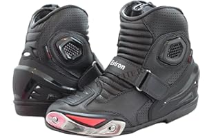 Eviron Knöchel-Motorrad-Lederstiefel, kurzer Stil.