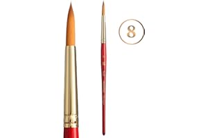 PRINCETON ARTIST BRUSH CO. Princeton Best Synthetic Sable Watercolor and Acrylic Brush Round 8 (4050R-8)
