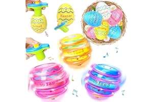PXDUCN 6 PCS Easter Eggs,Spinning Tops Toys,Gyroscope Egg Toy, Sensory Spinner Top Toy,Easter Decorations Fidget Ball Novelty Toys, Easter Egg Hunt, Easter Gifts for Kids Girls Boys