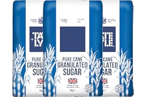 SARAS FLAVOURS OF ASIA Ttate & Llyle Granulated Sugar 1kg (Pack of 3) | Pure Cane Sugar for Baking, Cooking & Beverages | Perfect for Everyday Use
