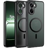 Effcotuo Magnetic Case for OnePlus Nord CE 5 /Nord CE5 5G Case Compatible with MagSafe, Flexible Silicone Case + Acrylic Back