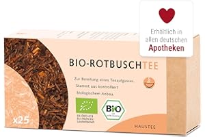 ‎WELTECKE Weltecke Bio-Roibusch-Tee Natur | 25 Tee-Beutel je 1,2 g | Aromatischer Rooibos-Tee hergestellt & kontrolliert in Deutschland | Kräuter-Tee natürlich vegan & ohne Koffein | Frisch abgefüllt