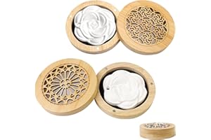 Xinsuo Difusor de aceites esenciales de madera, difusor de aceites esenciales inalámbrico con caja de perfume de madera para salón, baño, coche, dormitorio