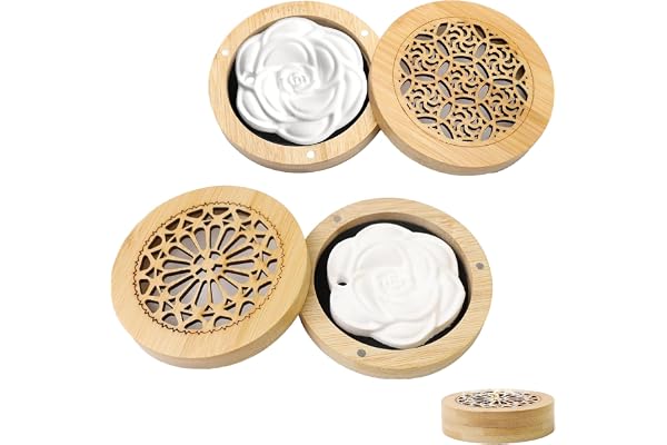 2 stycken doftstenar för eteriska oljor diffuser, doftstenar med trädiffuser för aromaterapi i sovrum, badrum, kontor, bil och resor