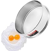 VEVOR Flour Sieve 32 cm 304 Stainless Steel Food Grade &ndash; Fine Mesh Strainer 12 for Pastry, 5 Hole Sizes for Mungo Beans, Rice
