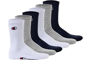 Champion Core 6pp Crew skarpety Uniseks, Szary (jasny melanż)/biały/czarny, 39-42