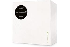 bio bamboo® - Confezione 50 tovaglioli monouso 40x40 BIANCO in fibra di bambù, biodegradabili e compostabili