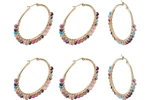 PH PANDAHALL PandaHall - Pendientes de aro de acero inoxidable para la fabricación de joyas, Acero inoxidable, Ágata