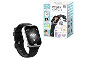 BUKI FRANCE Montre Connectée Enfant avec Carte SIM Incluse – Appels, GPS, SOS, Vidéo, Étanche – Contrôle Parental Via Appli – 2 Bracelets – Dès 8 Ans – Prête à l’Emploi - BUKI Watch - FIB01 - France Uniquement
