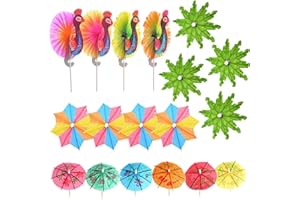 Belvanr Cocktail Parapluies 150 Pièces Décorations de Cocktail,Bâtons de Parapluie en Papier Boissons Parasols pour Cocktail Mini Parasols pour Les Boissons pour Les Décorations de Fêtes