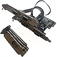 Millennium Technology Pci Express 4Port Serial Card Pci Express to RS232 (DB9) COM Port Adapter for Desktop with Low Bracket (PCIE-Serial)