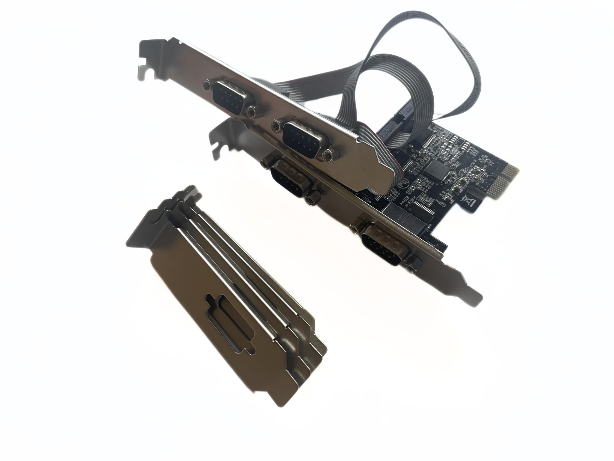 Millennium Technology Pci Express 4Port Serial Card Pci Express to RS232 (DB9) COM Port Adapter for Desktop with Low Bracket (PCIE-Serial)