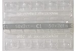 DESCONOCIDO Blister-Portamonedas reutilizable para 2 cent € - 50 monedas - packs de 250 unidades (Negro)