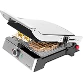 Cecotec Rock'n Grill Pro &ndash; Electric Grill, Rockstone Coating, Removable and Reversible Plates, 180&deg; Opening, Wide Surface 220