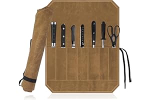 ZIGefofo Borsa Portacoltelli con 7 Scomparti Borsa Cachi Tela Cerata Portatile Custodia per Coltelli da Cucina Stoviglie Pratico Scatola per Coltelli Borsa per Coltelli per Escursioni Campeggio