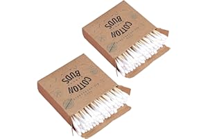 luoshaPUCY Hisopos de Algodón 200 Piezas, Bastoncillos de Algodón para Maquillaje Herramientas