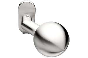 Sempro 1 bouton fixe sur rosace ovale de 70x32mm, bouton en acier inoxydable pour portails de jardin, distance flexible entre les vis de 45 à 50mm