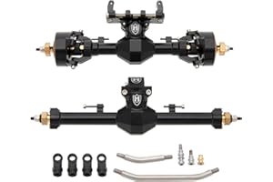 MEUS RACING SCX24 Axles Front and Rear Axles Isokinetic 3-Section CVD 52° Max. Steering Angle +5mm Widened SCX24 Upgrades for Axial SCX24 Deadbolt C10 JLU Gladiator Bronco 1/24 RC Crawler