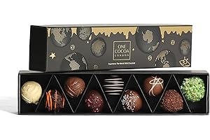 One Cocoa London Luxury Christmas Edition Chocolate Truffles | Luxury Handmade Chocolate Gift Box | 9 Belgian Truffles | Assorted Flavours | Ideal Present for Special Occasions, Christmas - (227g)