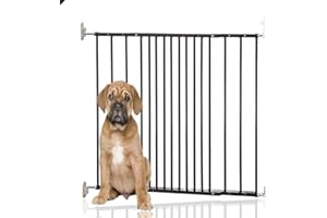 Bettacare Barrière pour Chien Extensible en métal à vis, Noir, 62.5cm - 106.8cm, barrière d'escalier pour Animal Domestique, barrière de sécurité pour Chiot