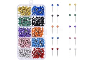 HCOVIV 500 chinchetas de mapa de 1/8 pulgadas, Chinchetas de Mapa Colorido de los Pasadores de Empuje Alfileres con Cabeza Redonda, para mapa del mundo, tablero de corcho, marcado de tela