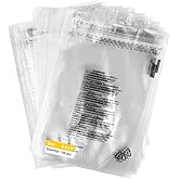 100 Pack 6.5 x 9" Clear Self Seal Poly Bags with Suffocation Warning, Clear OPP Bag 165 x 230mm, Transparent Poly Bags for Cl