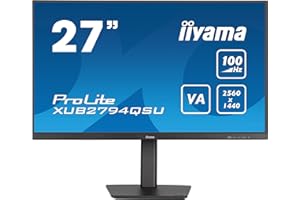 iiyama Prolite XUB2794QSU-B6 68,5cm 27" VA LED-Monitor WQHD 100Hz HDMI DP USB3.2 Slim-Line FreeSync Höhenverstellung Pivot schwarz