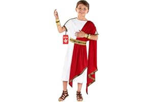 Morph Deguisement Romain Enfant, Déguisement Romain Enfant, Costume Grec Enfant, Costume Romain Enfant, Toge Romaine Garcon, Deguisement Halloween Garcon, Costume Enfant Carnaval S,M,L,XL